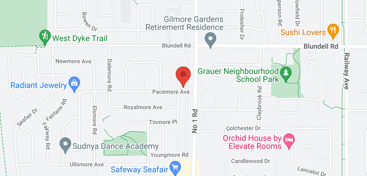 map of 3951 PACEMORE AVENUE
